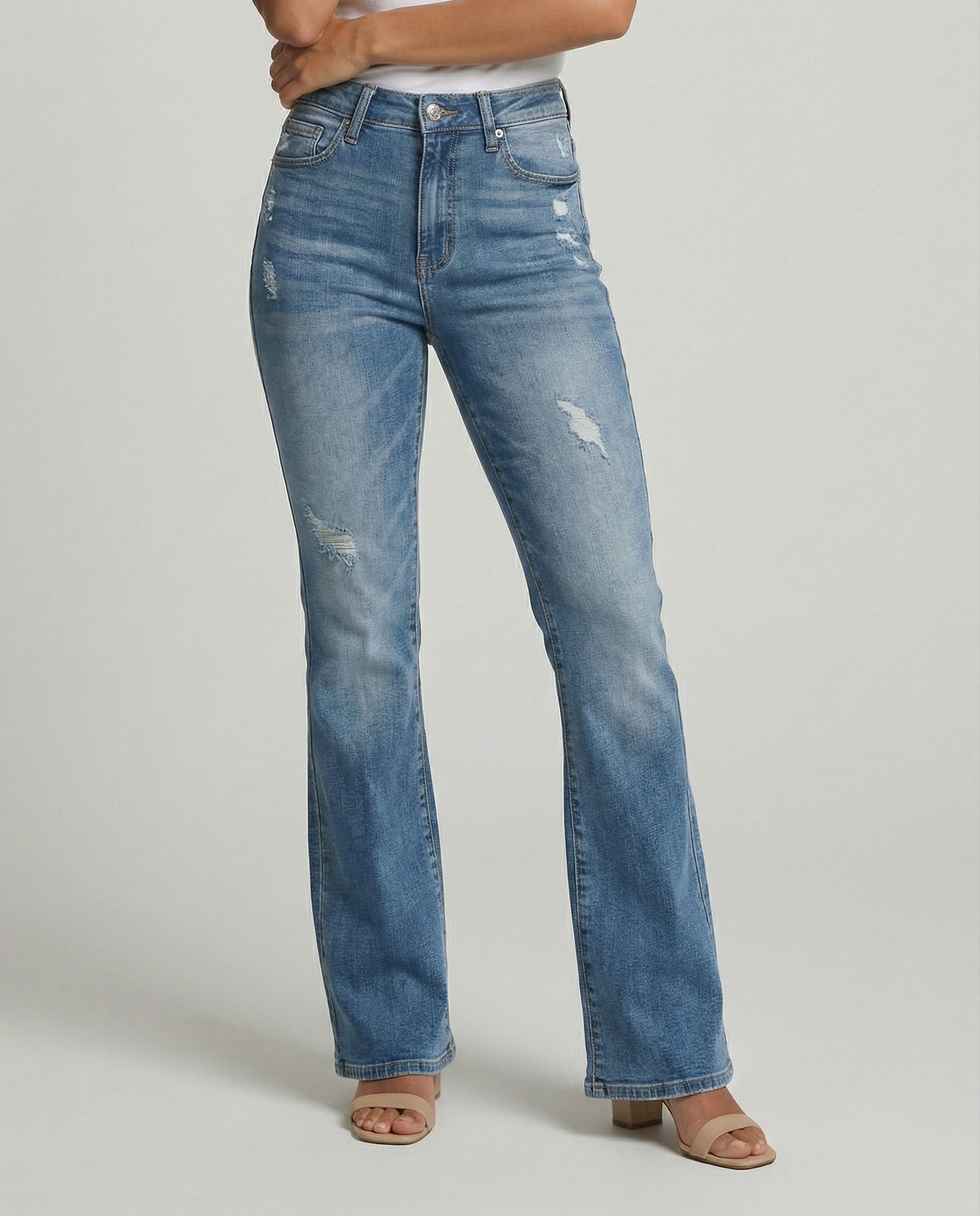 Damen Bootcut-Jeans im Vintage-Stil R&B