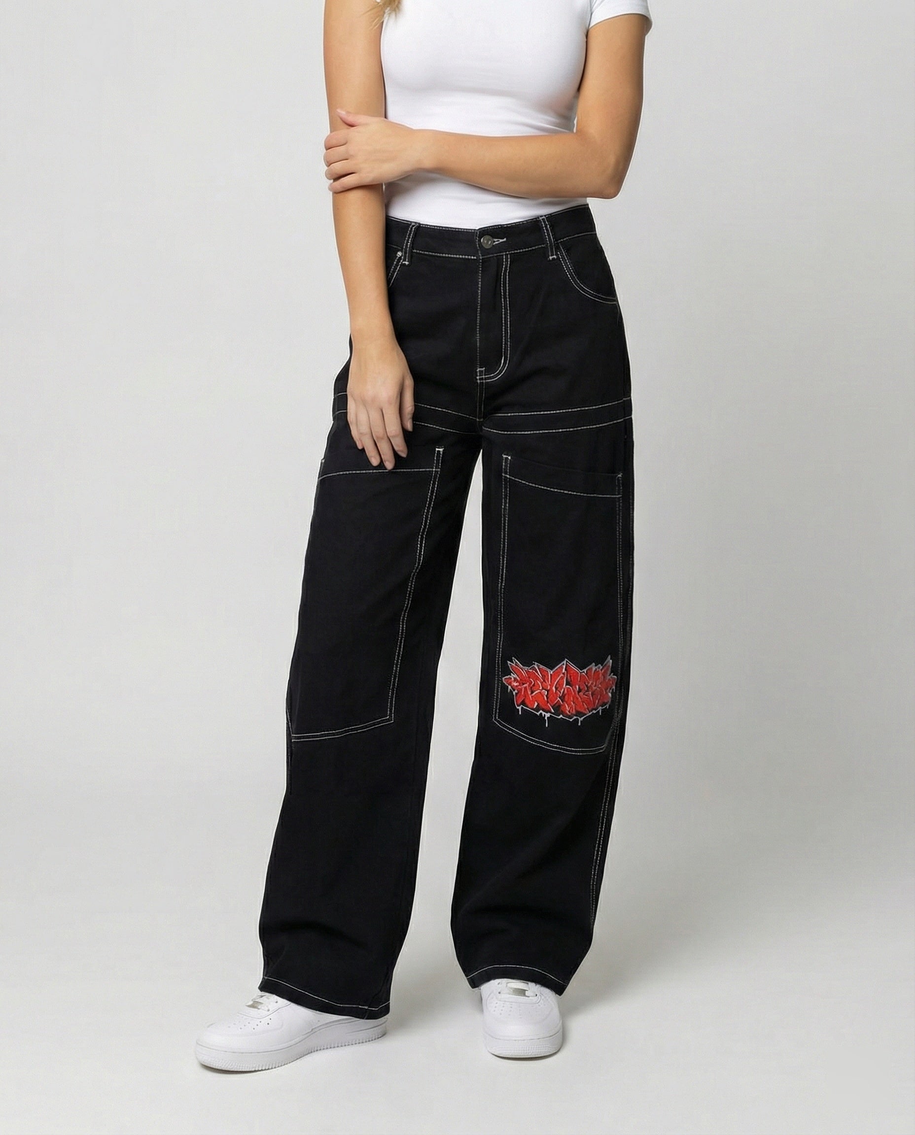 Denim Baggy Jeans mit Weiter Passform & Lässigem Stil - R&B