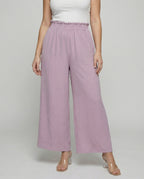 Damen Culotte-Hosen mit weitem Bein und elastischem Bund R&B