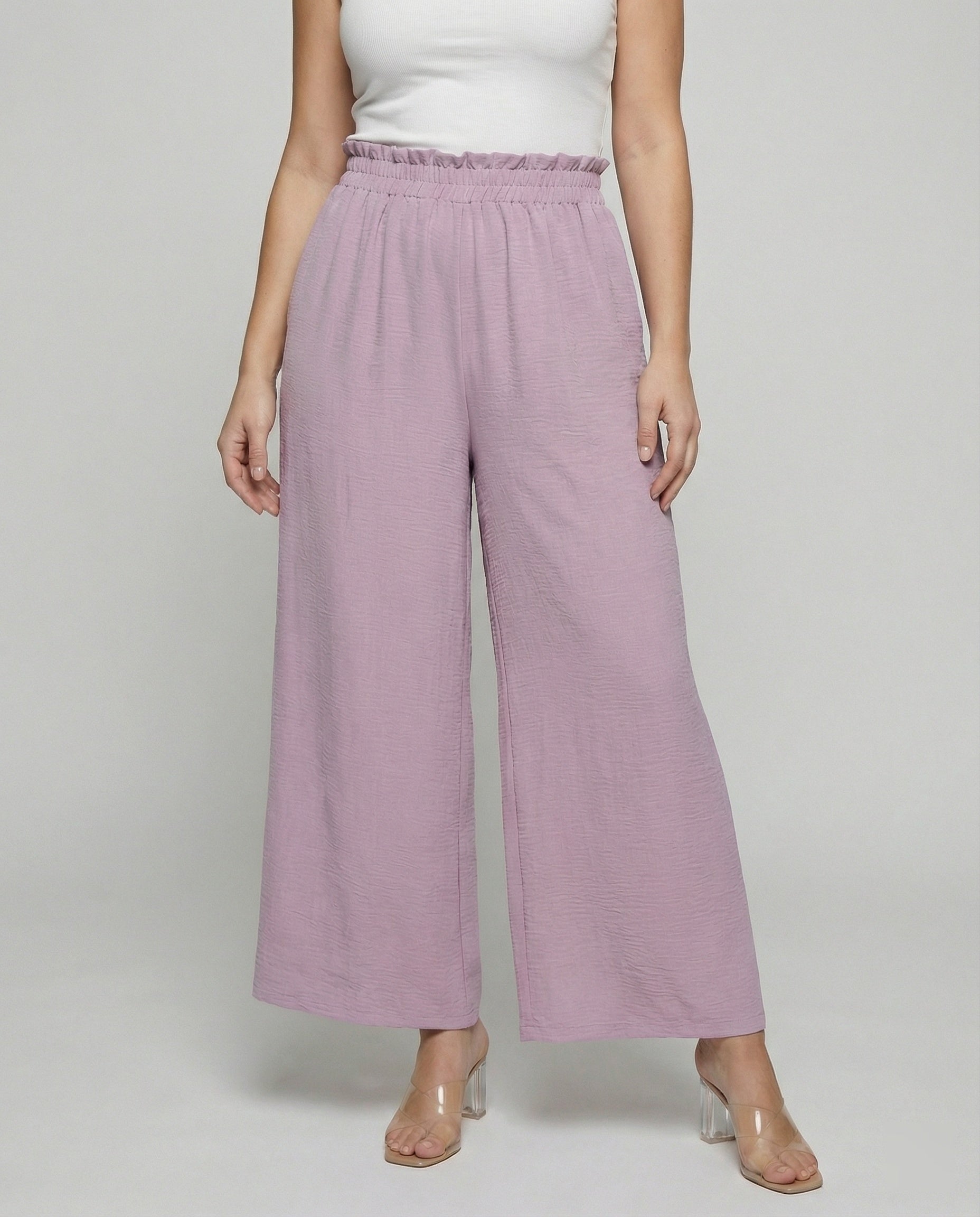 Damen Culotte-Hosen mit weitem Bein und elastischem Bund R&B