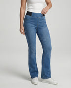 Damen Schlagjeans High Waist mit Komfortbund