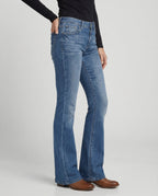Damen High Waist Jeans ausgestellt mit Stretch