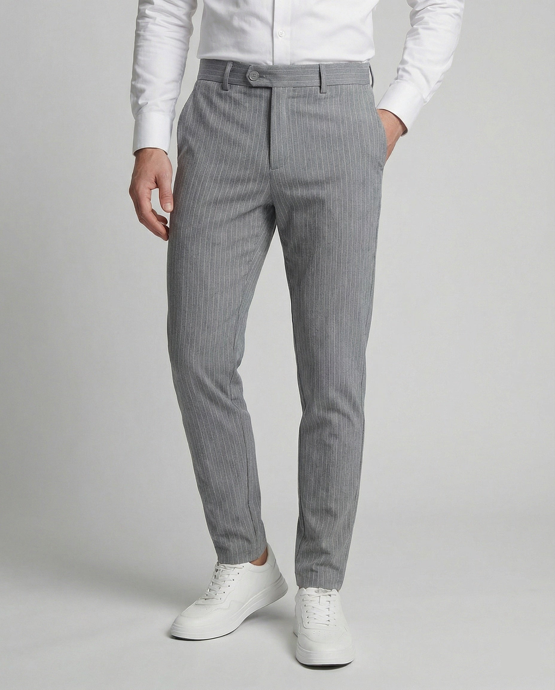Herren Anzughose Nadelstreifen mit Stretch