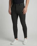 Herren stylische und bequeme Slim-Fit Hose mit gestreiftem Design