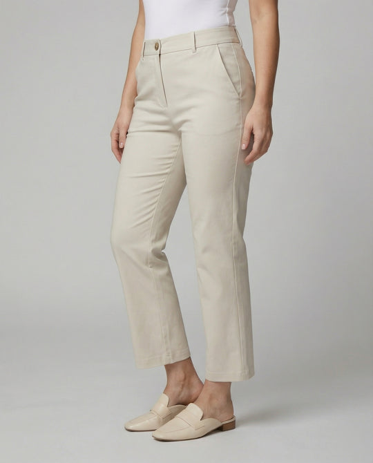 Damen Weite Stoffhose High Waist elegant geschnitten