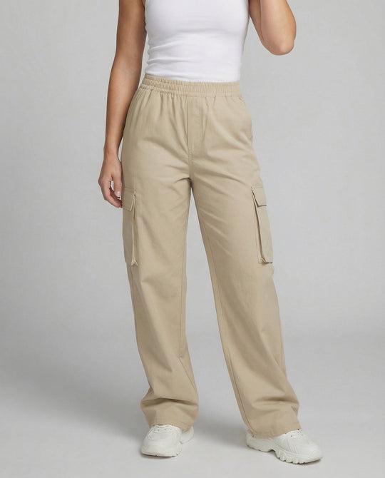 Damen Cargo-Hose mit elastischem Bund und praktischen Seitentaschen R&B
