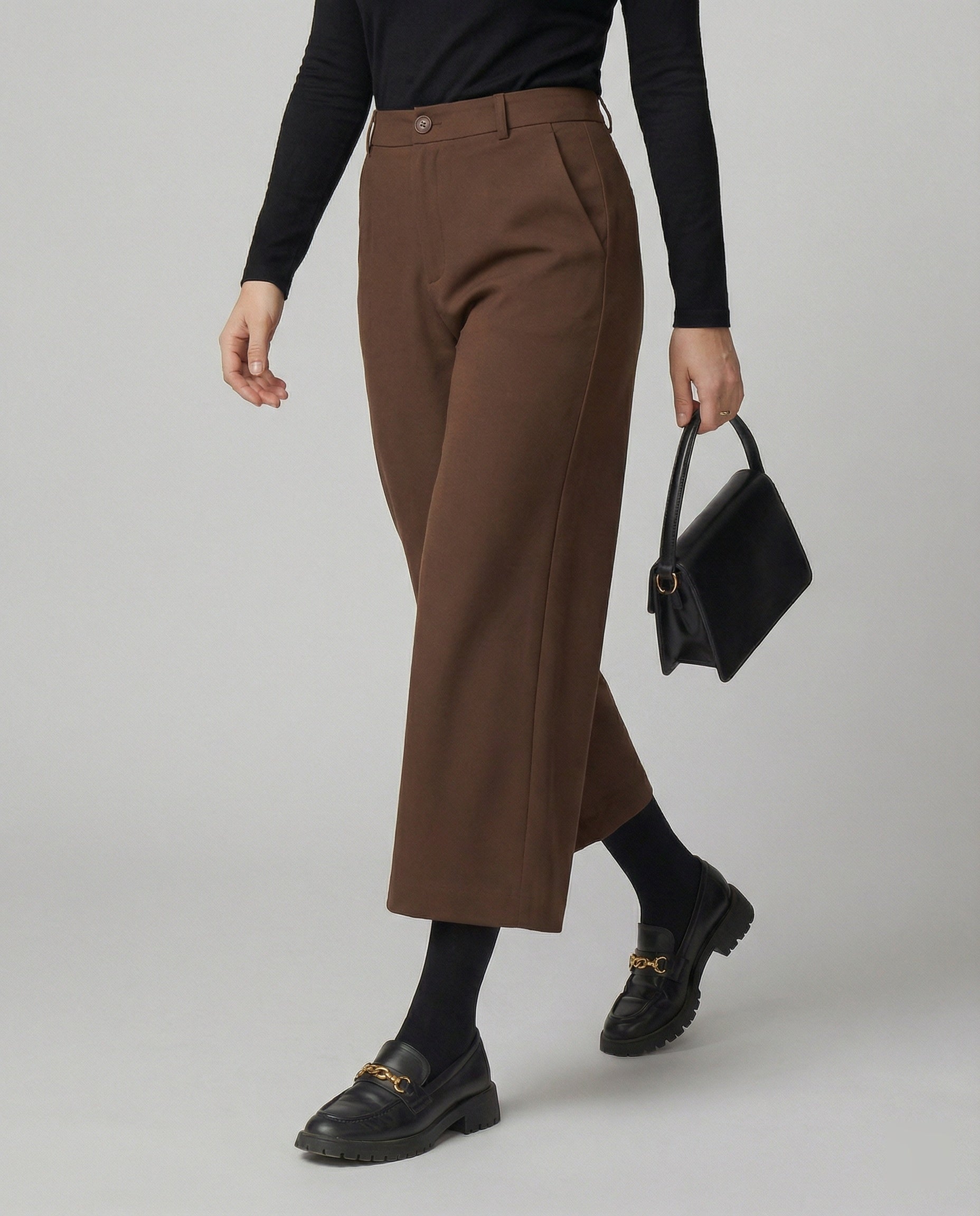 Damen Weite Stoffhose klassisch geschnitten