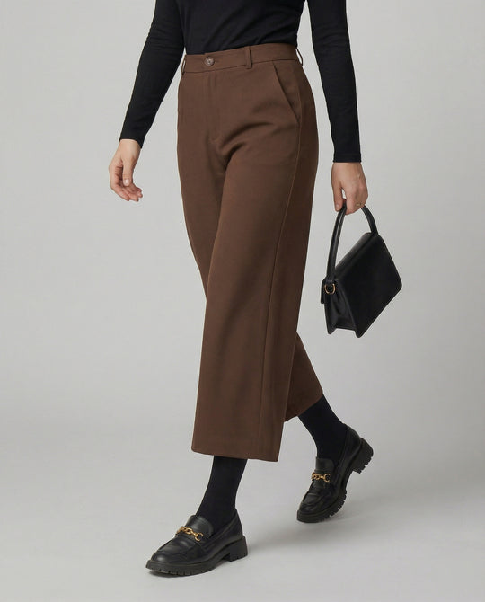 Damen Weite Stoffhose klassisch geschnitten