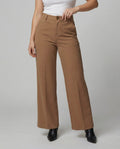 Damen Weite Stoffhose High Waist