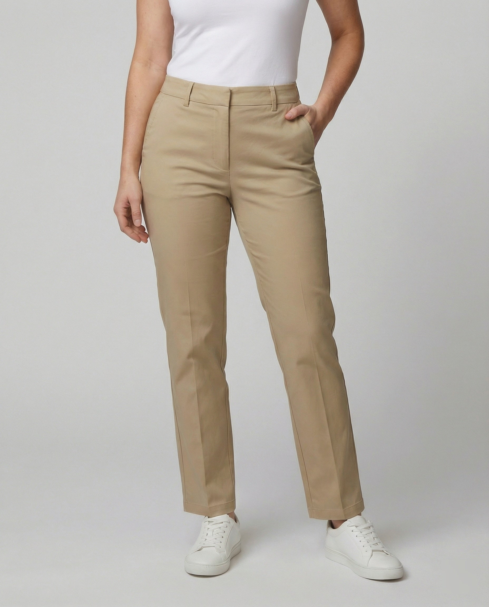 Damen Chino Stoffhose hochwertig verarbeitet