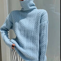 R&B | Luxus Kaschmir Rollkragenpullover mit Kariertem Muster