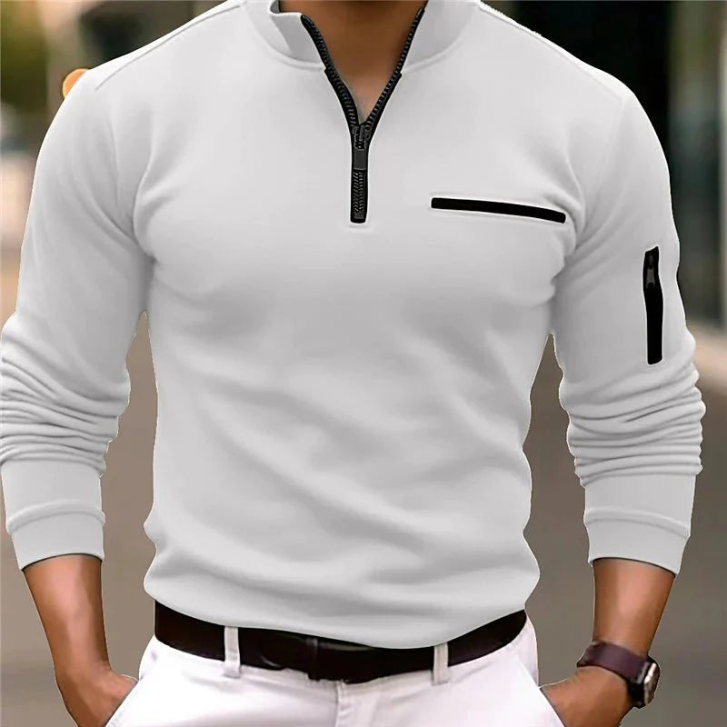 R&B | Luxuriöser Herrenpullover mit Reißverschluss