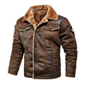 R&B | Luxuriöse Übergroße Lederjacke mit Samtfutter