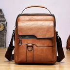 Damen Elegante Leder Schultertasche mit Reißverschluss & Verstellbarem Schulterriemen - R&B