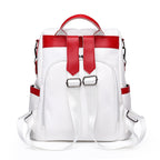 R&B | Luxus Damen Reise Schwarz Rot Weiß Rucksack