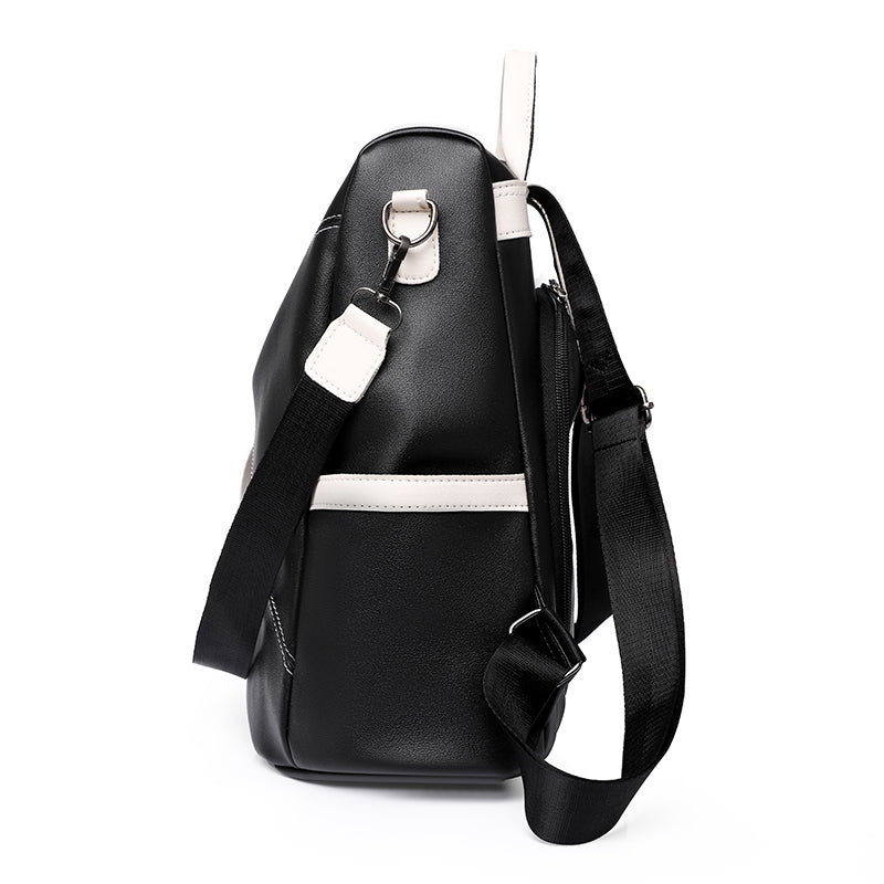 R&B | Luxus Damen Reise Schwarz Rot Weiß Rucksack