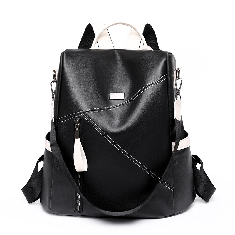 R&B | Luxus Damen Reise Schwarz Rot Weiß Rucksack