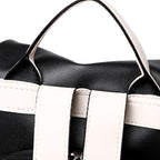 R&B | Luxus Damen Reise Schwarz Rot Weiß Rucksack