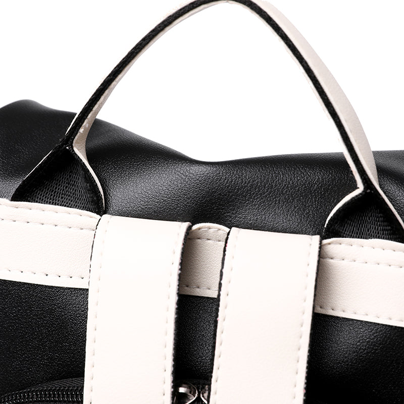 R&B | Luxus Damen Reise Schwarz Rot Weiß Rucksack