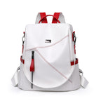 R&B | Luxus Damen Reise Schwarz Rot Weiß Rucksack