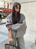 R&B | Chic Kurze Wolljacke Wollmischung Elegant und Lässig
