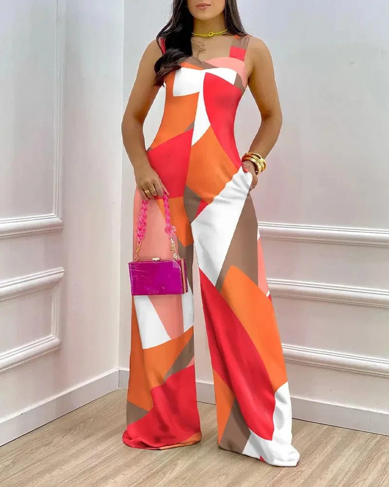 R&B | Bedruckter Modischer Jumpsuit