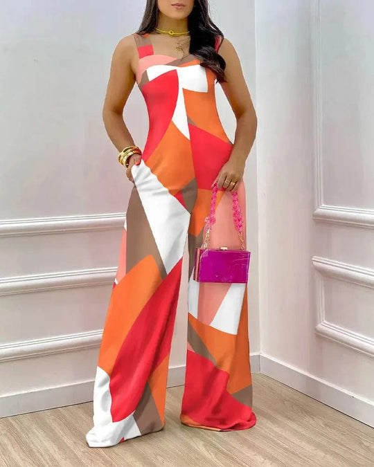 R&B | Bedruckter Modischer Jumpsuit
