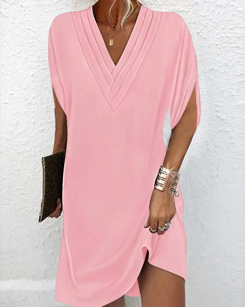 R&B | Elegantes Kleid mit Offenen Ärmeln und V-Ausschnitt
