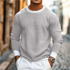 R&B | Strukturierter Strickpullover Lange Ärmel Lässiger und Stilvolles Aussehen