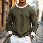 R&B | Strukturierter Strickpullover Lange Ärmel Lässiger und Stilvolles Aussehen