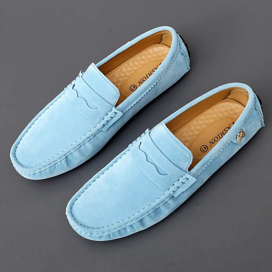 Rutschfeste Wildleder-Halbschuhe R&B