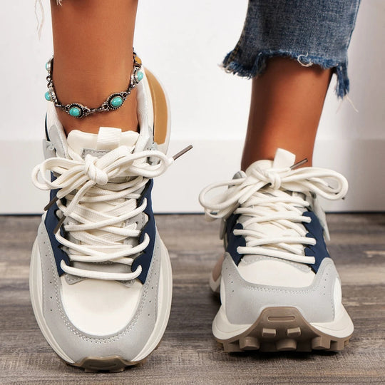 Damen Sneaker mit dicken Sohlen R&B