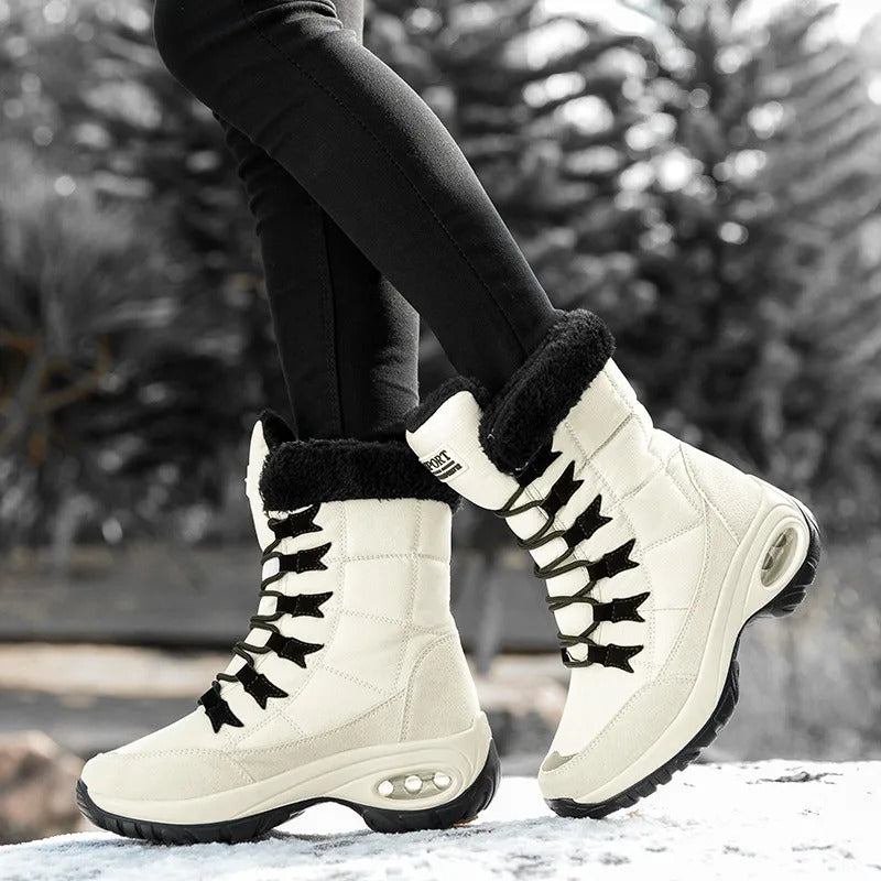 Wasserdichte Damen Schneestiefel bis zur Mitte der Waden R&B