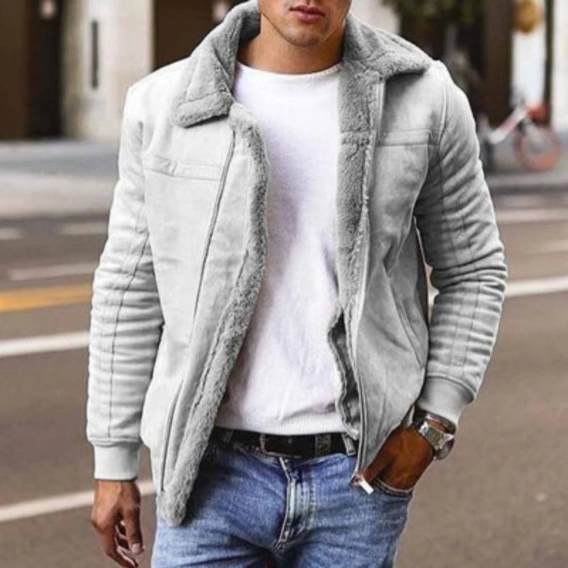 R&B Kuschelige Komfort Shearling Jacke für Männer