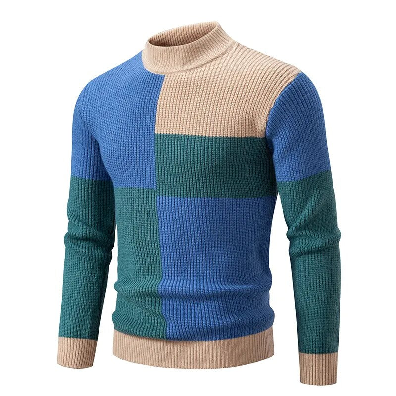 R&B | Strickblockmuster Pullover Stilvoll und Modern