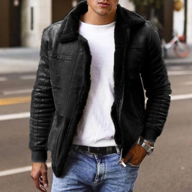 R&B Kuschelige Komfort Shearling Jacke für Männer