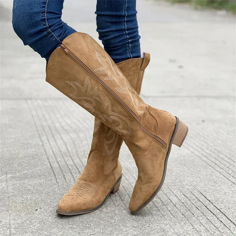 Bestickte Western-Cowboystiefel für Frauen R&B