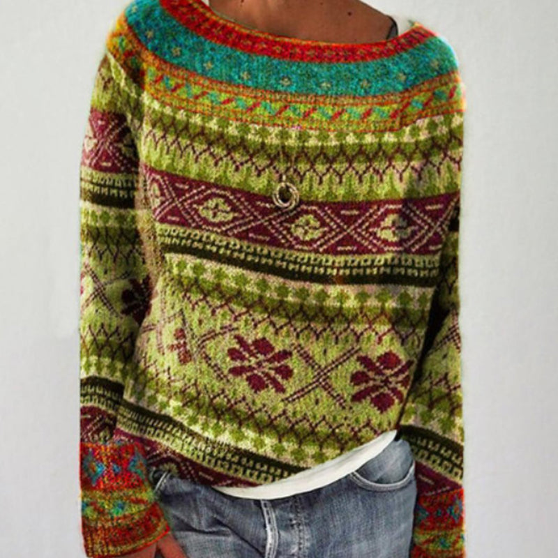 R&B | Weinlese Winterpullover mit Muster