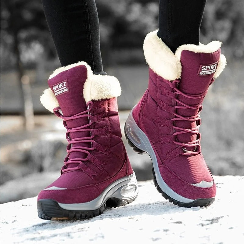 Wasserdichte Damen Schneestiefel bis zur Mitte der Waden R&B