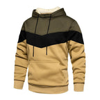R&B | Kontrastfarbiger Hoodie für Männer Baumwolle Stilvoll und Warm