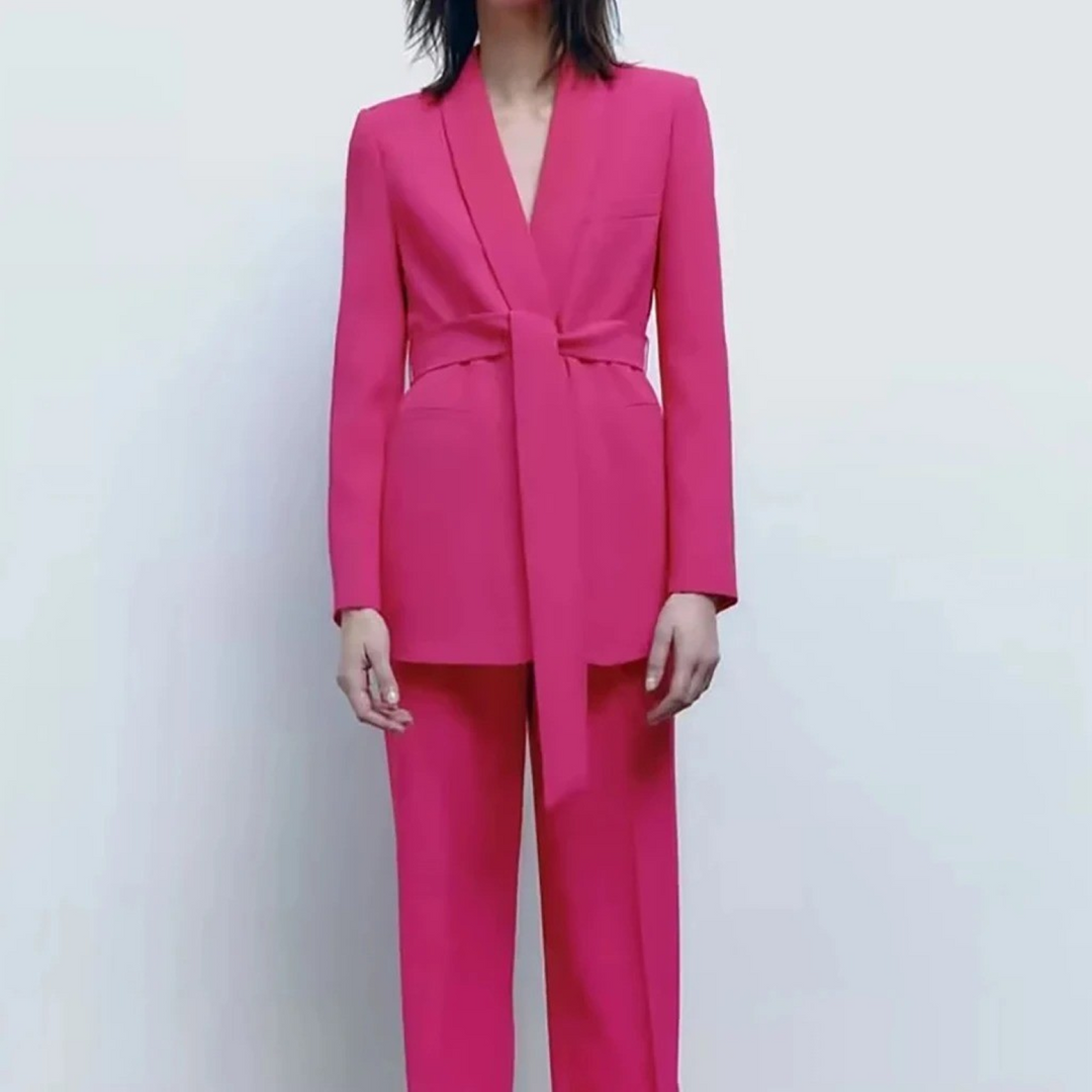 R&B | Mehrfarben Hausbekleidungsstil Blazer und Hose Set