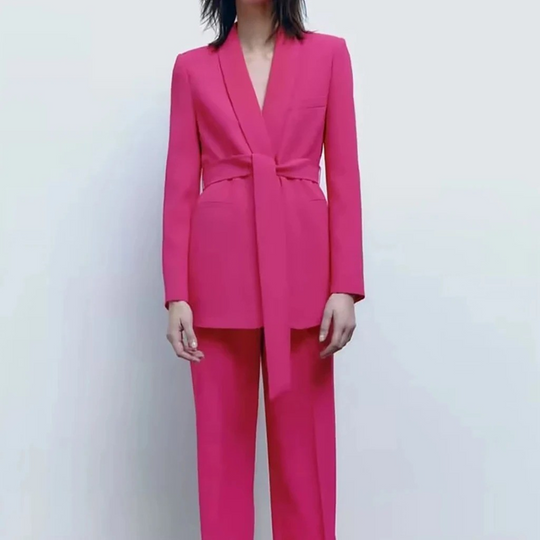R&B | Mehrfarben Hausbekleidungsstil Blazer und Hose Set