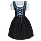 R&B | Stilvolle Himmelblau Oktoberfest Dirndl mit Eleganter Stickerei für Frauen