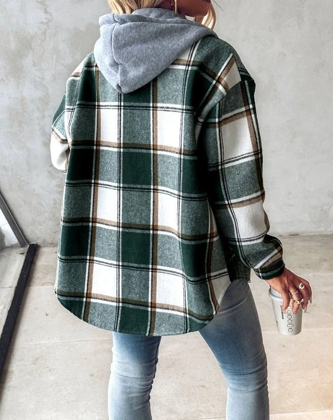 R&B | Kariertes Kapuzenjacke