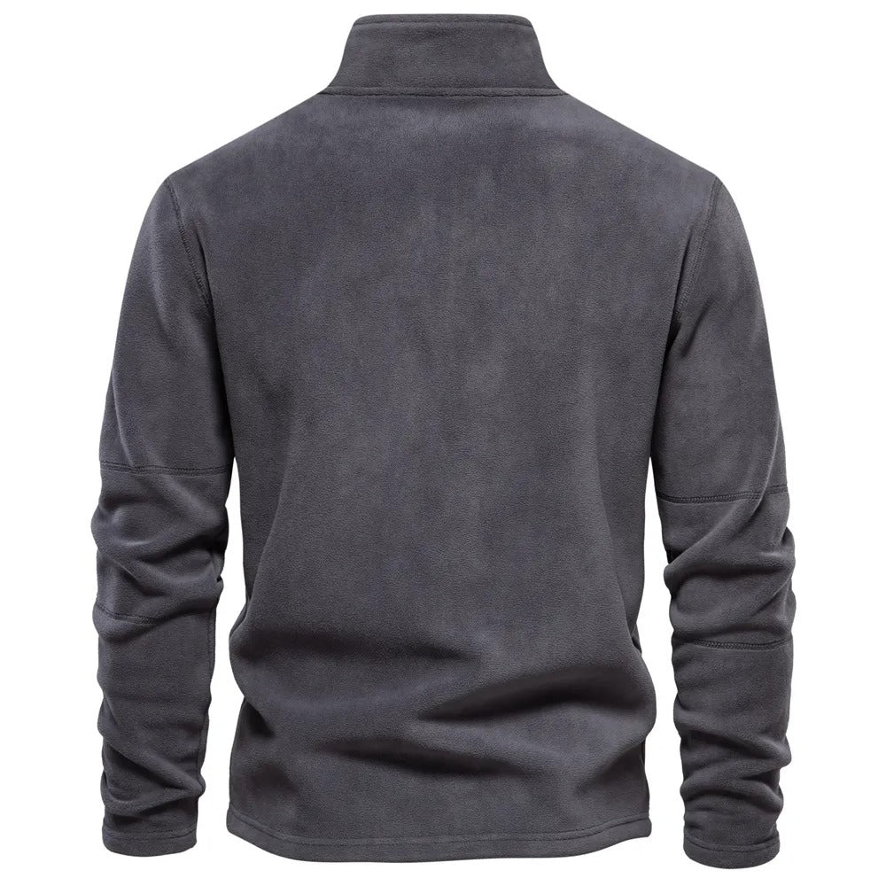 R&B | Klassische Fleecejacke mit Hohem Kragen Polyester Warm und Bequem