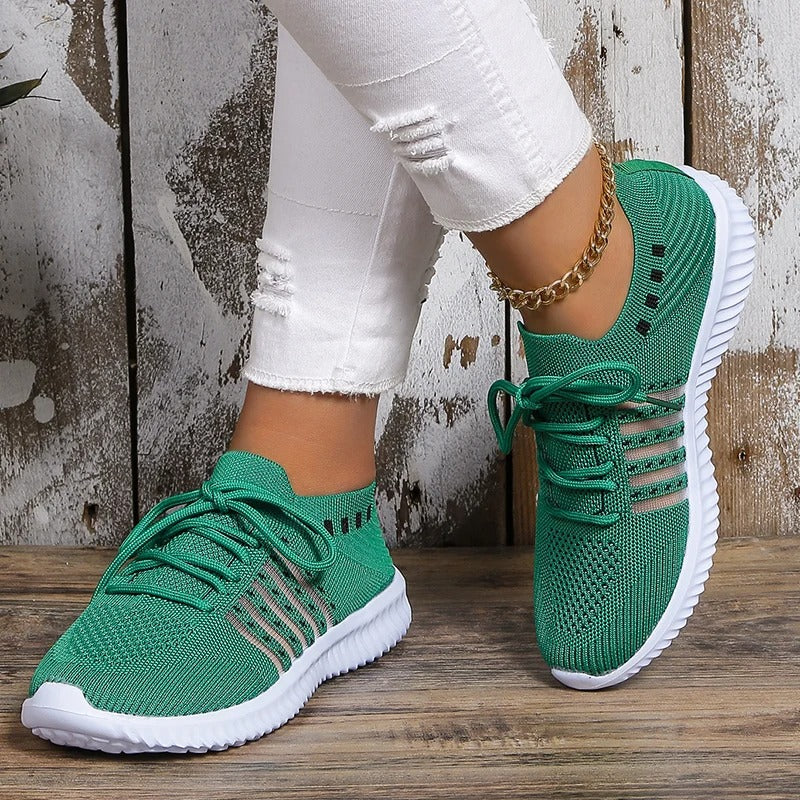 Frauen atmungsaktive Strick-Sneaker R&B