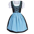 R&B | Stilvolle Himmelblau Oktoberfest Dirndl mit Eleganter Stickerei für Frauen