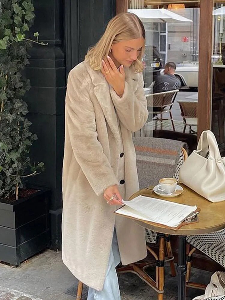 R&B | Weiche Faux Fur Jacke Polyester Elegant und Warm