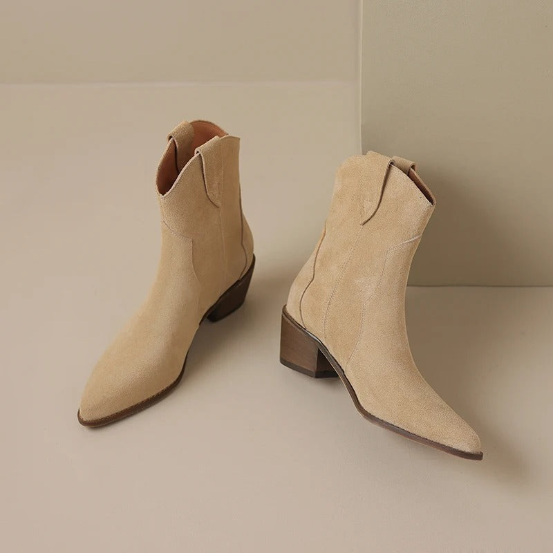 Spitzes Wedge-Ankle-Boots R&B