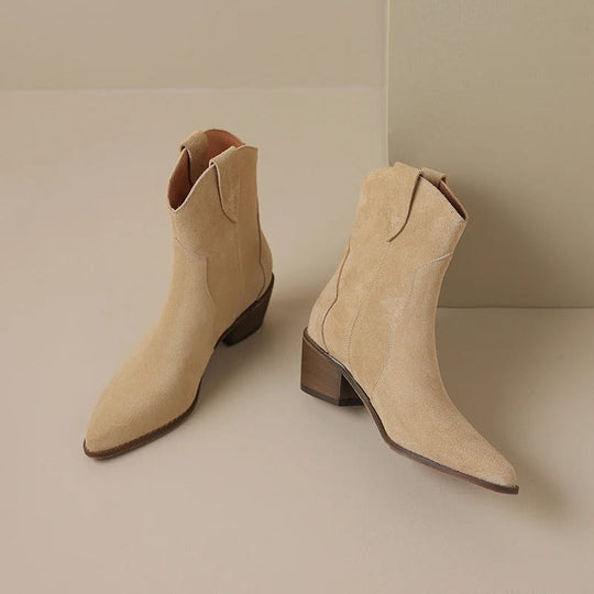 Spitzes Wedge-Ankle-Boots R&B